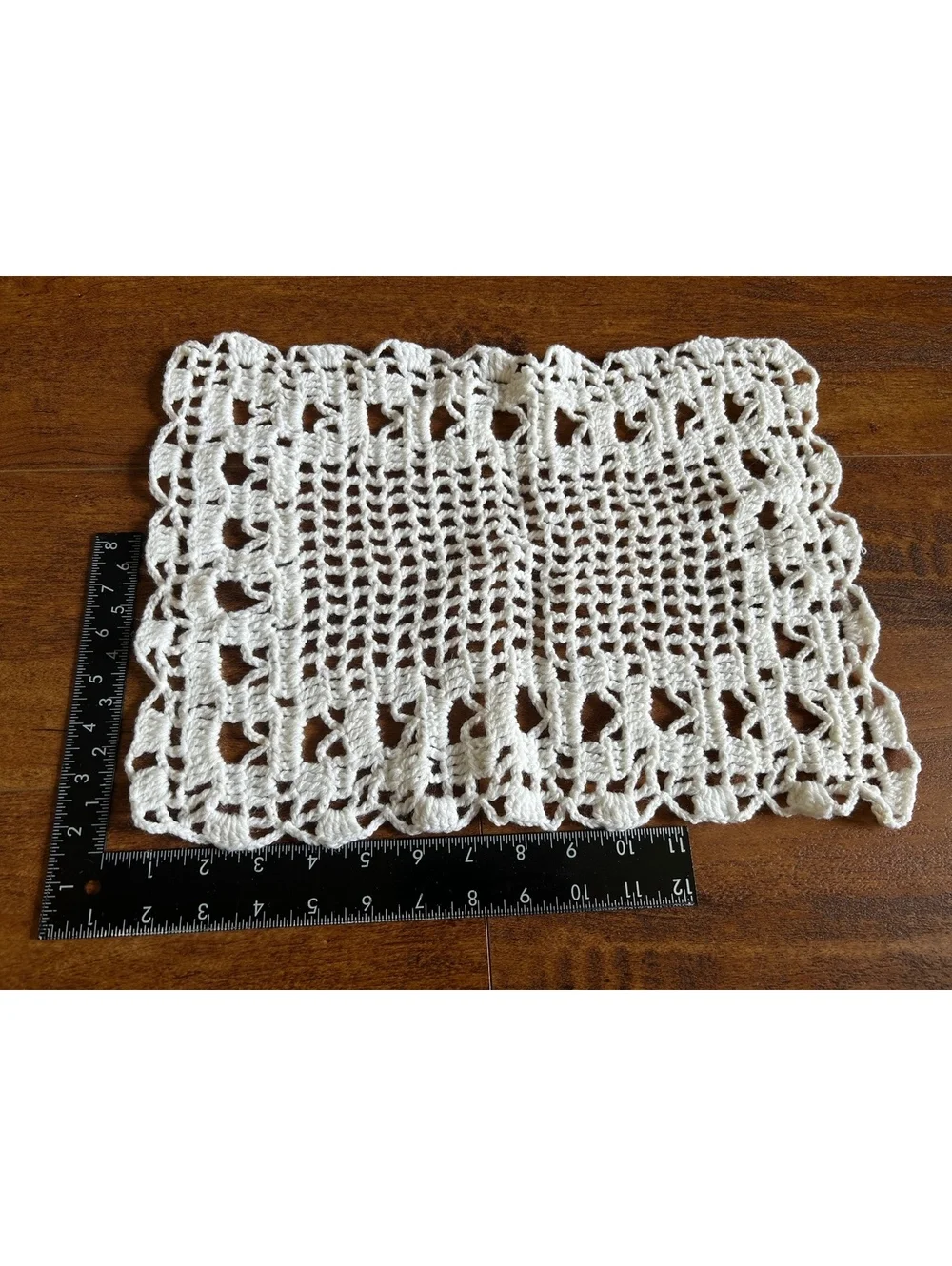 Handmade Crochet White Cotton Doily and Decorative Trim